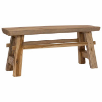 Produktbild för bänk Naturfärg 100 x 29 x 43,5 cm Massivt teakträ