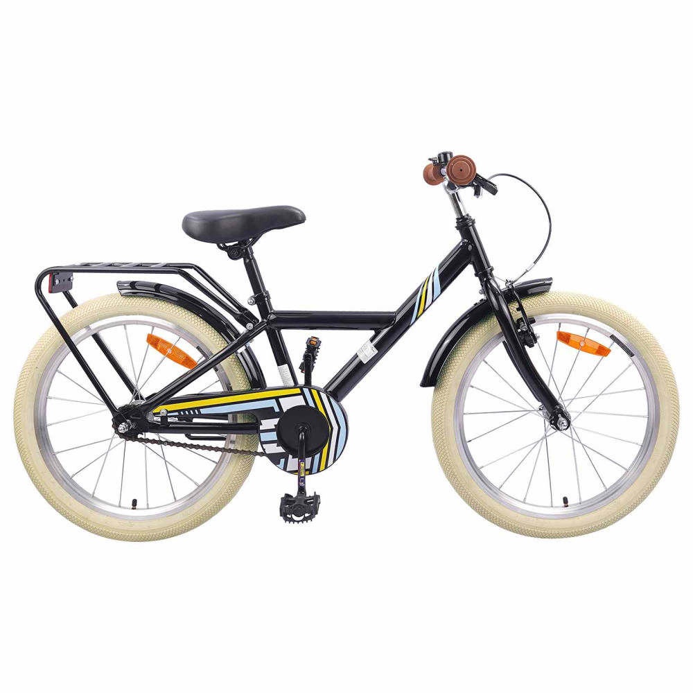 Produktbild för Barncykel 20 Tum för 6-11 år gamla Svart