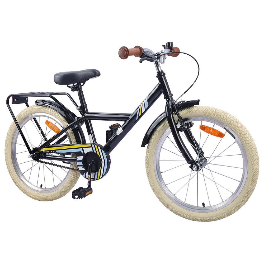 Produktbild för Barncykel 20 Tum för 6-11 år gamla Svart