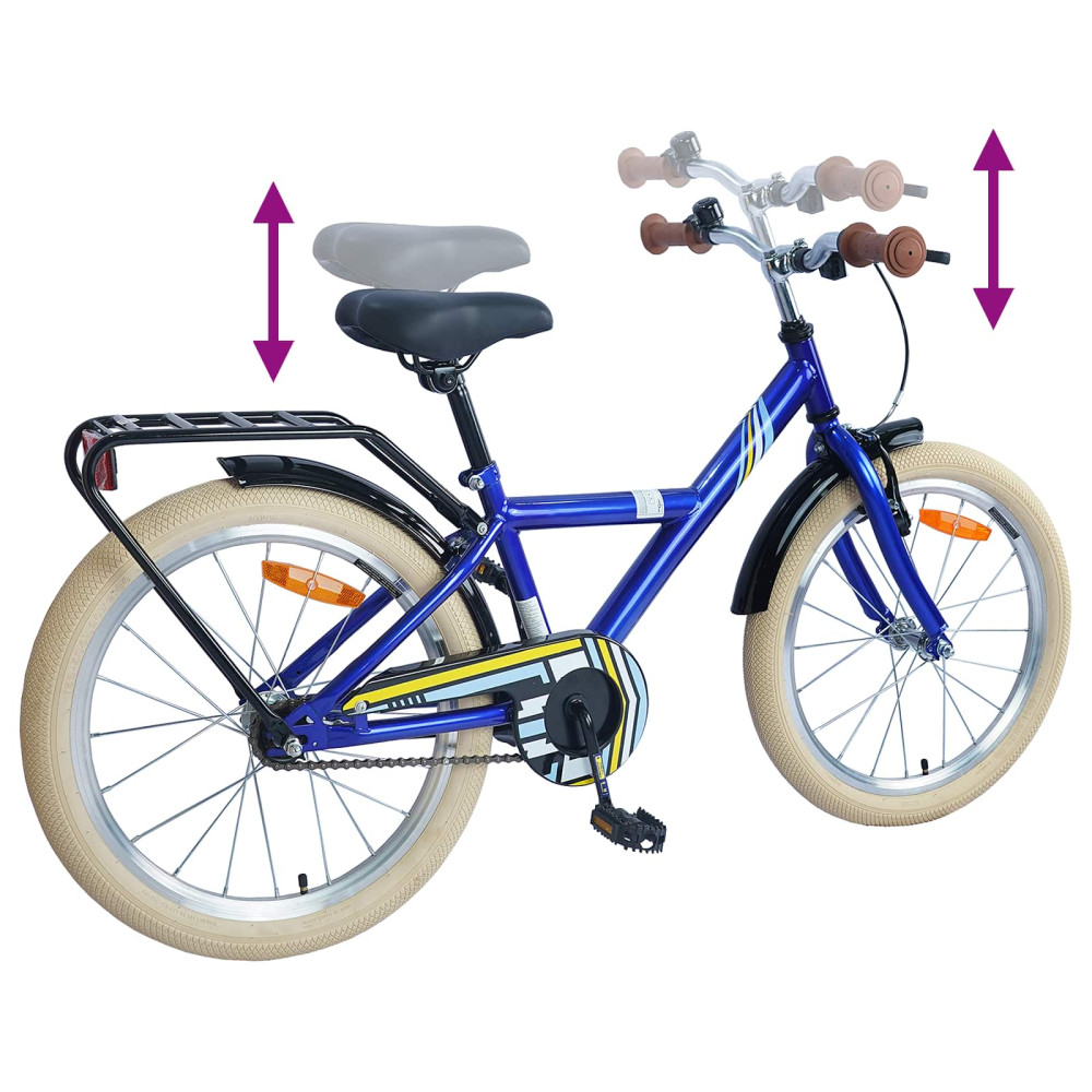 Produktbild för Barncykel 20 Tum för 6-11 år gamla Mörkblå