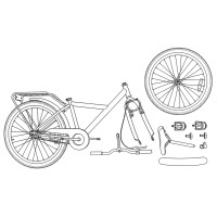 Produktbild för Barncykel 20 Tum för 6-11 år gamla Mörkblå