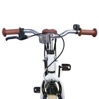 Produktbild för Barncykel 20 Tum för 6-11 år gamla Vit