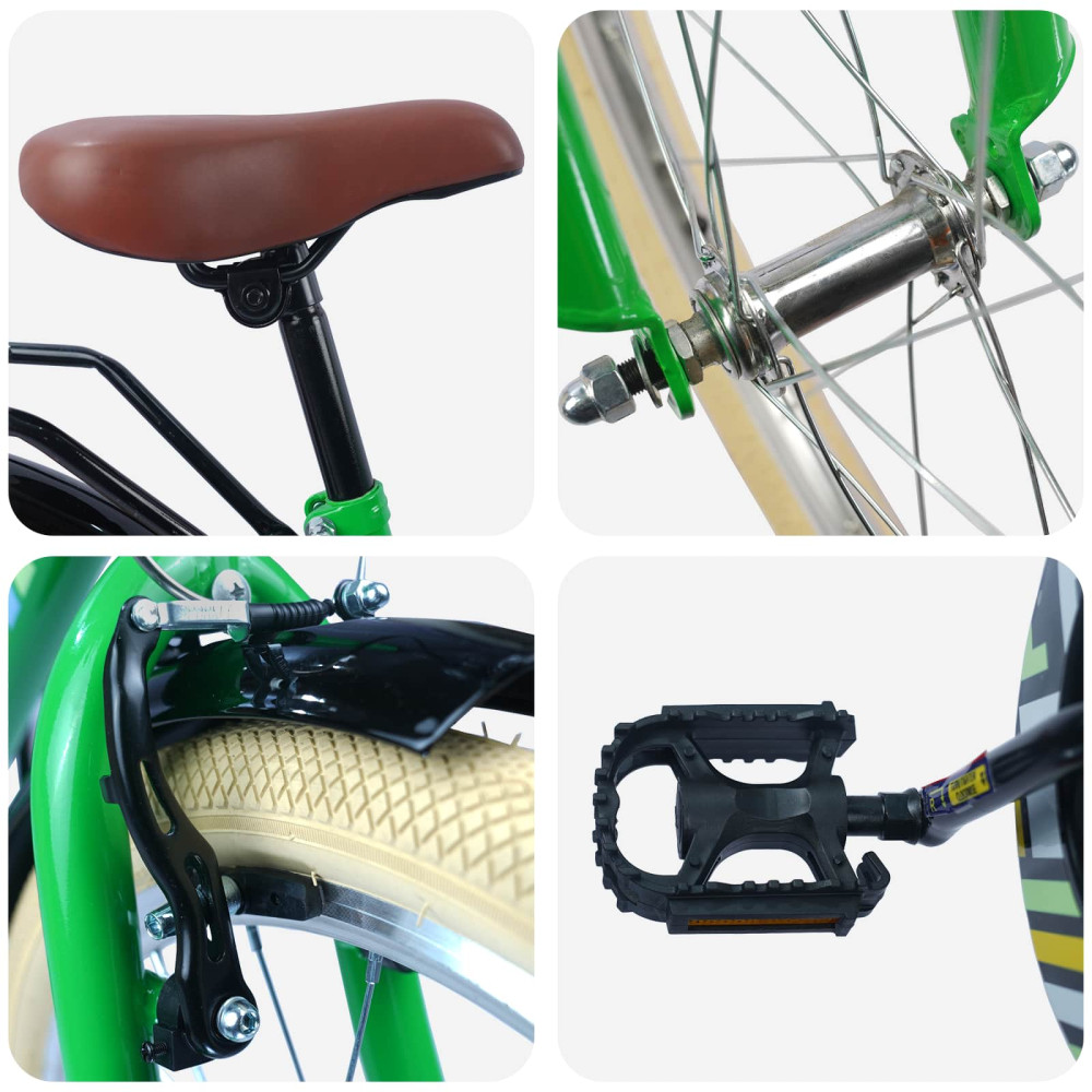Produktbild för Barncykel 20 Tum för 6-11 år gamla Grön