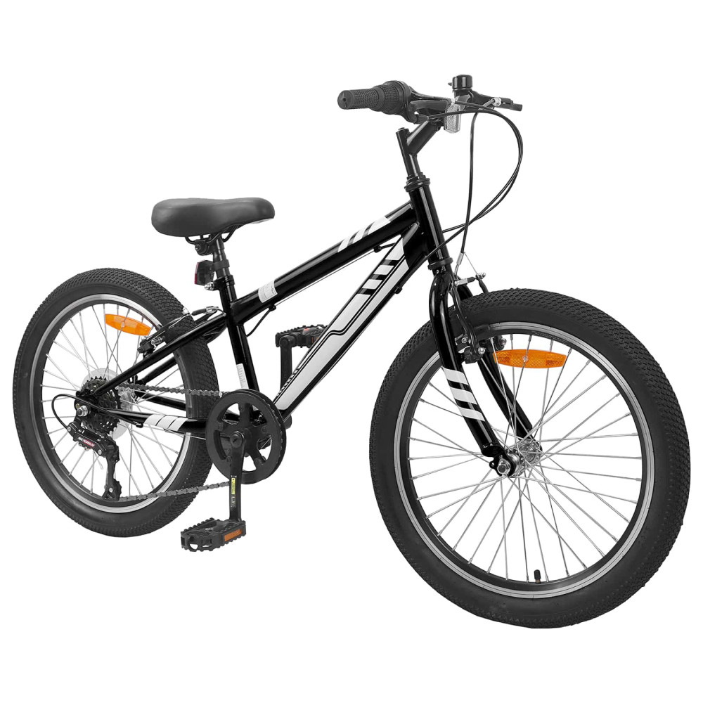 Produktbild för Mountainbike 20 Tum 6-Speed från 5-8 år gammal Svart