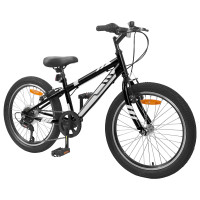 Produktbild för Mountainbike 20 Tum 6-Speed från 5-8 år gammal Svart