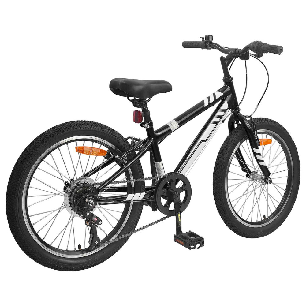 Produktbild för Mountainbike 20 Tum 6-Speed från 5-8 år gammal Svart