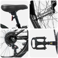 Produktbild för Mountainbike 20 Tum 6-Speed från 5-8 år gammal Svart