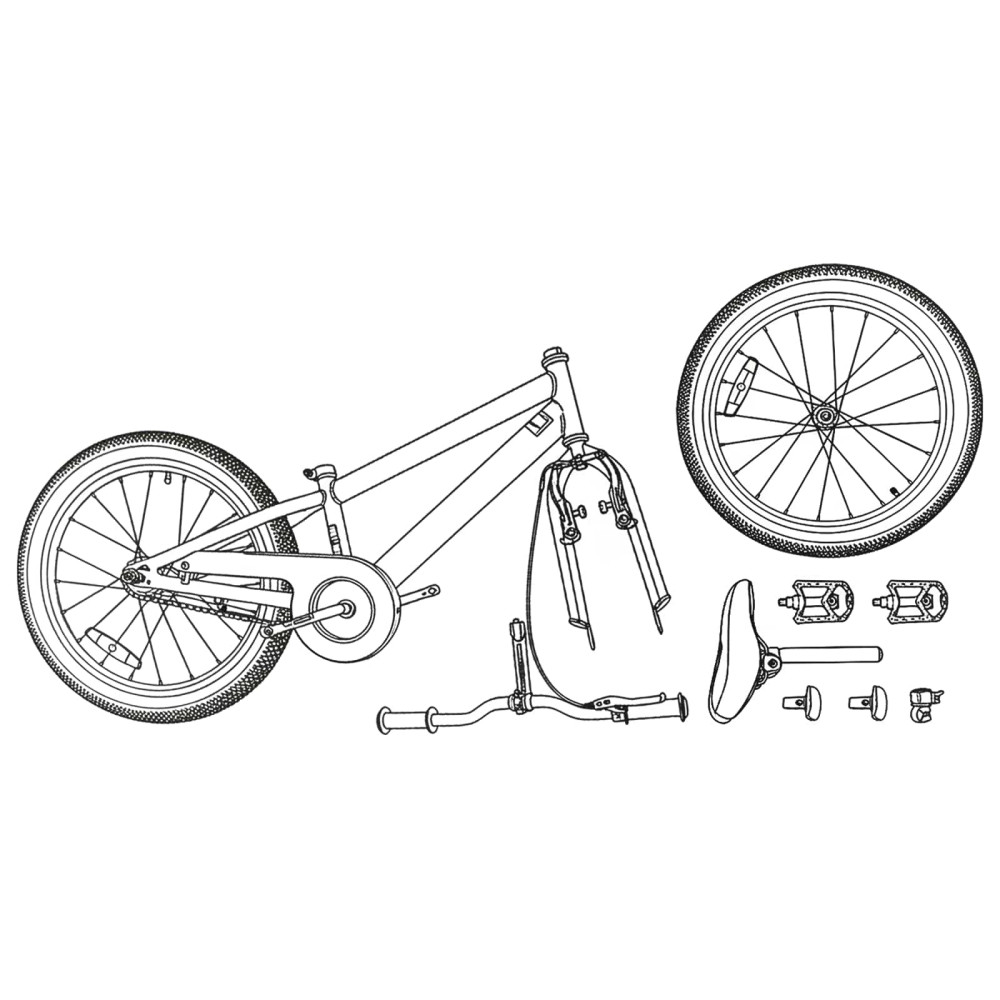 Produktbild för Mountainbike 20 Tum 6-Speed från 5-8 år gammal Svart