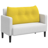 Produktbild för Ryggkudde Ljusgul 100 x 24 x 50 cm tyg