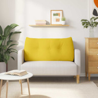 Produktbild för Ryggkudde Ljusgul 100 x 24 x 50 cm tyg