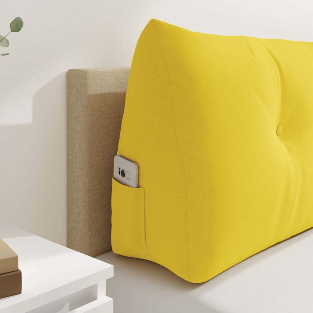 Produktbild för Ryggkudde Ljusgul 100 x 24 x 50 cm tyg