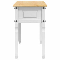 Produktbild för Sidobord med låda Corona Vit 115 x 46 x 73 cm Massiv furu