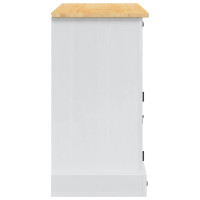 Produktbild för Förvaringskistor Corona Vit 112 x 40 x 75 cm Massiv furu