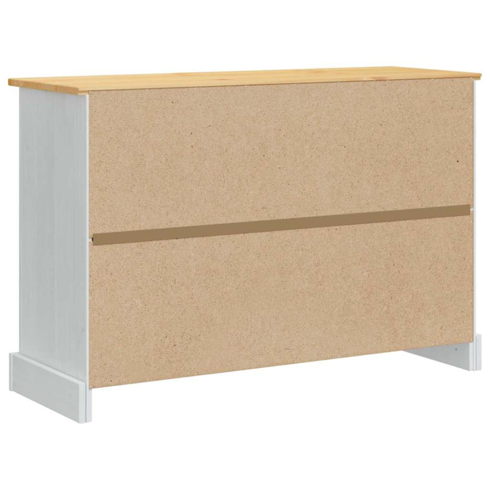 Produktbild för Förvaringskistor Corona Vit 112 x 40 x 75 cm Massiv furu