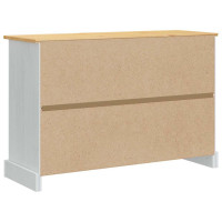 Produktbild för Förvaringskistor Corona Vit 112 x 40 x 75 cm Massiv furu