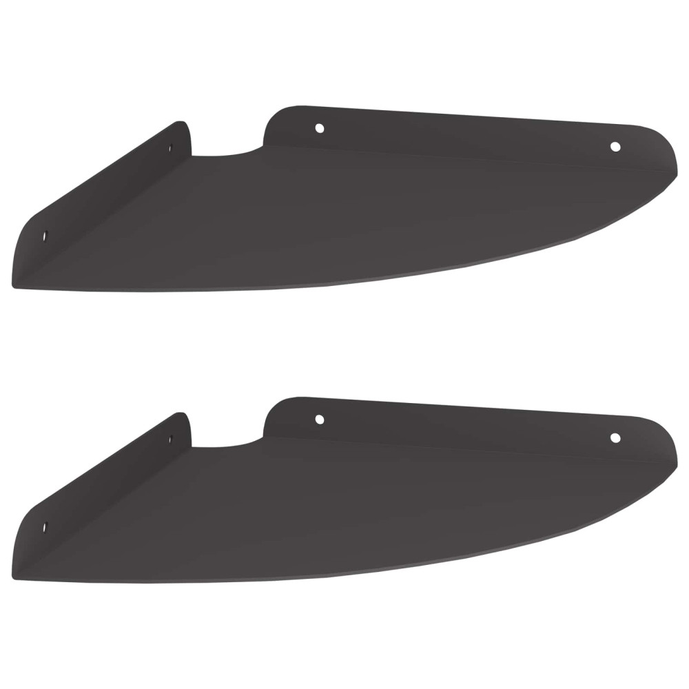 Produktbild för Hörn Flygande Hylla med hylla 2 pcs Svart 24 x 24 x 2 cm