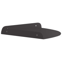 Produktbild för Hörn Flygande Hylla med hylla 2 pcs Svart 24 x 24 x 2 cm