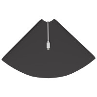 Produktbild för Hörn Flygande Hylla med hylla 2 pcs Svart 24 x 24 x 2 cm
