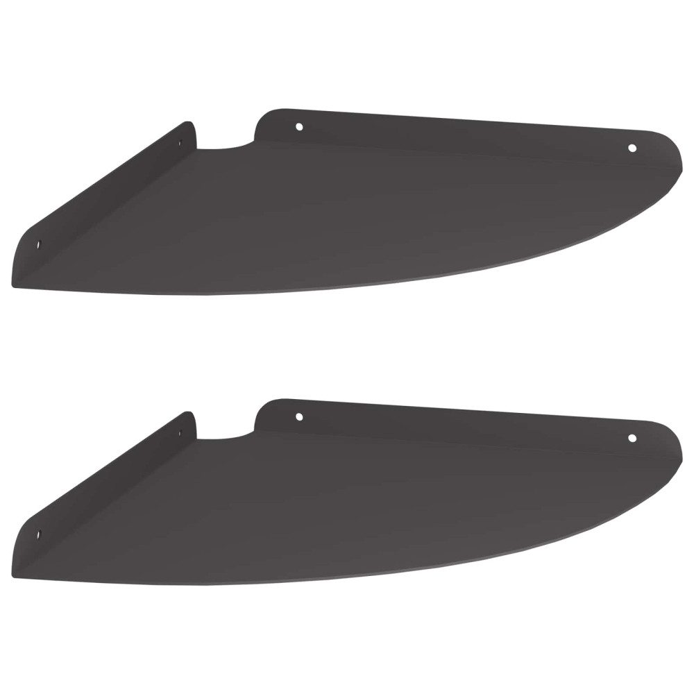 Produktbild för Hörn Flygande Hylla med hylla 2 pcs Svart 30 x 30 x 2 cm