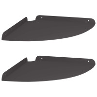 Produktbild för Hörn Flygande Hylla med hylla 2 pcs Svart 30 x 30 x 2 cm