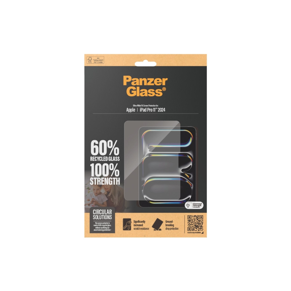 Produktbild för PanzerGlass - skärmskydd för surfplatta - ultrabred passning