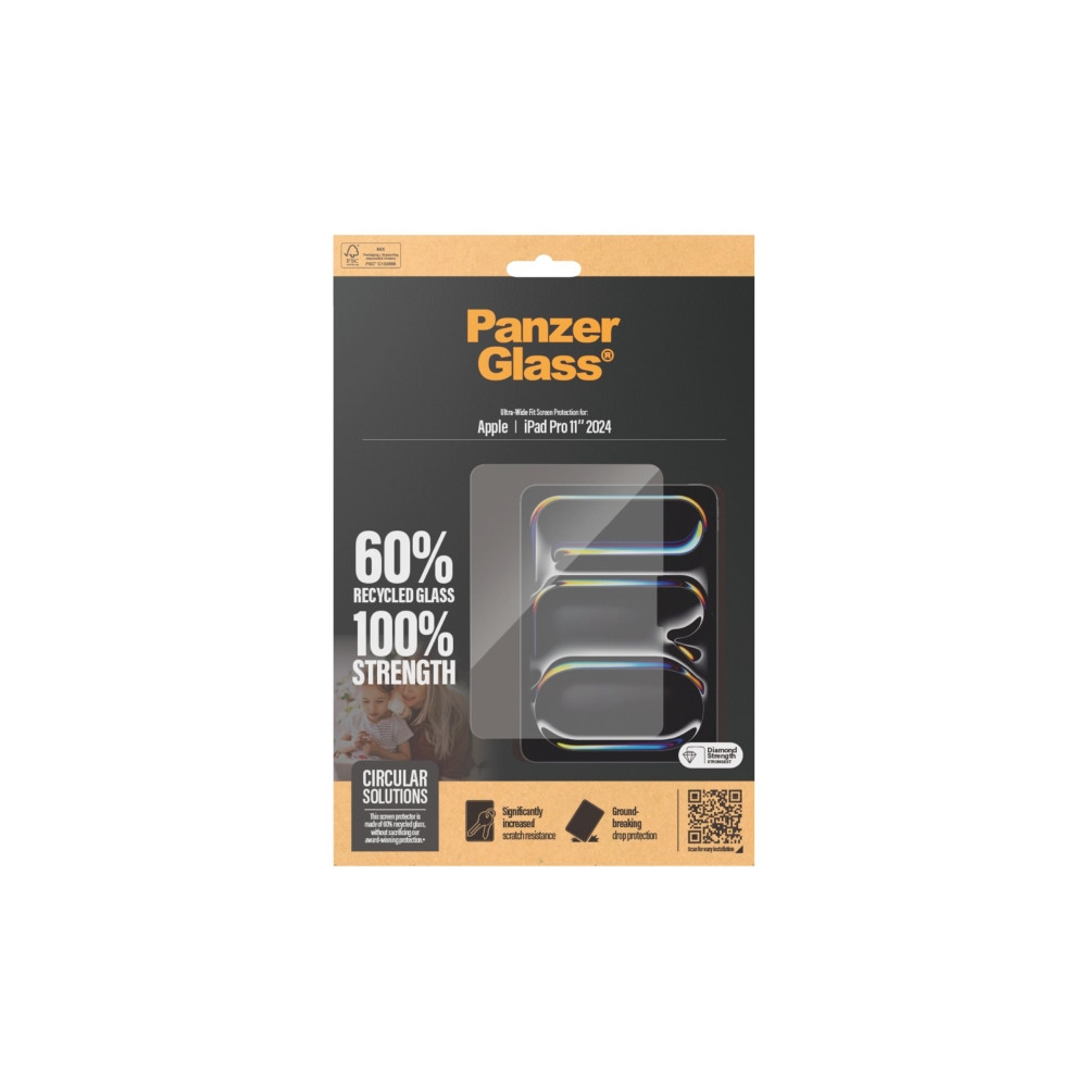 Produktbild för PanzerGlass - skärmskydd för surfplatta - ultrabred passning