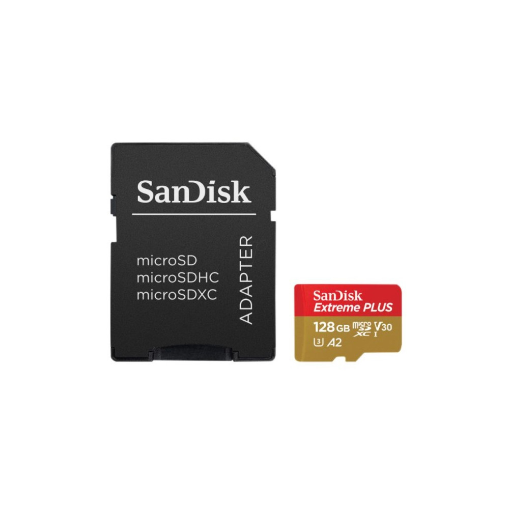 Produktbild för SanDisk Extreme PLUS - flash-minneskort - 128 GB - mikroSDXC UHS-I
