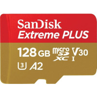Produktbild för SanDisk Extreme PLUS - flash-minneskort - 128 GB - mikroSDXC UHS-I