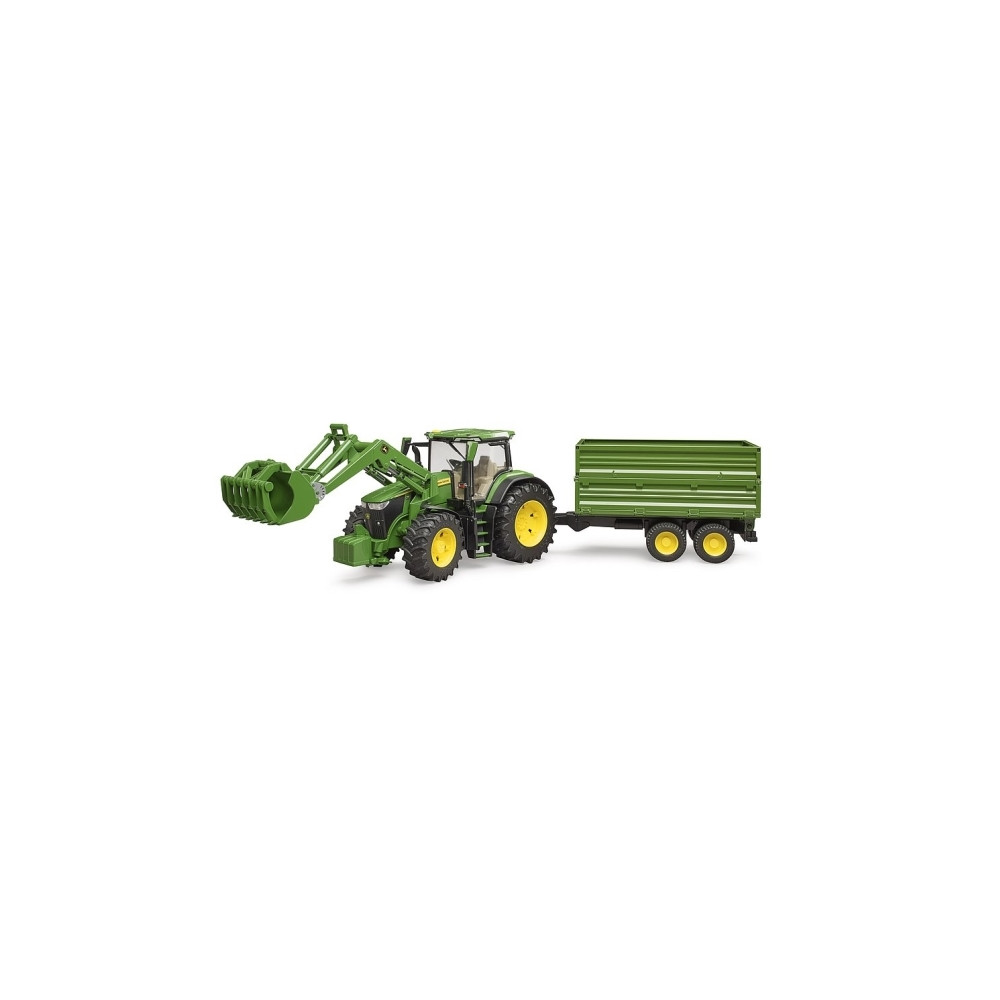 Produktbild för Bruder John Deere 7R 350 tractor with frontloader and tippin...