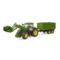 Produktbild för Bruder John Deere 7R 350 tractor with frontloader and tippin...