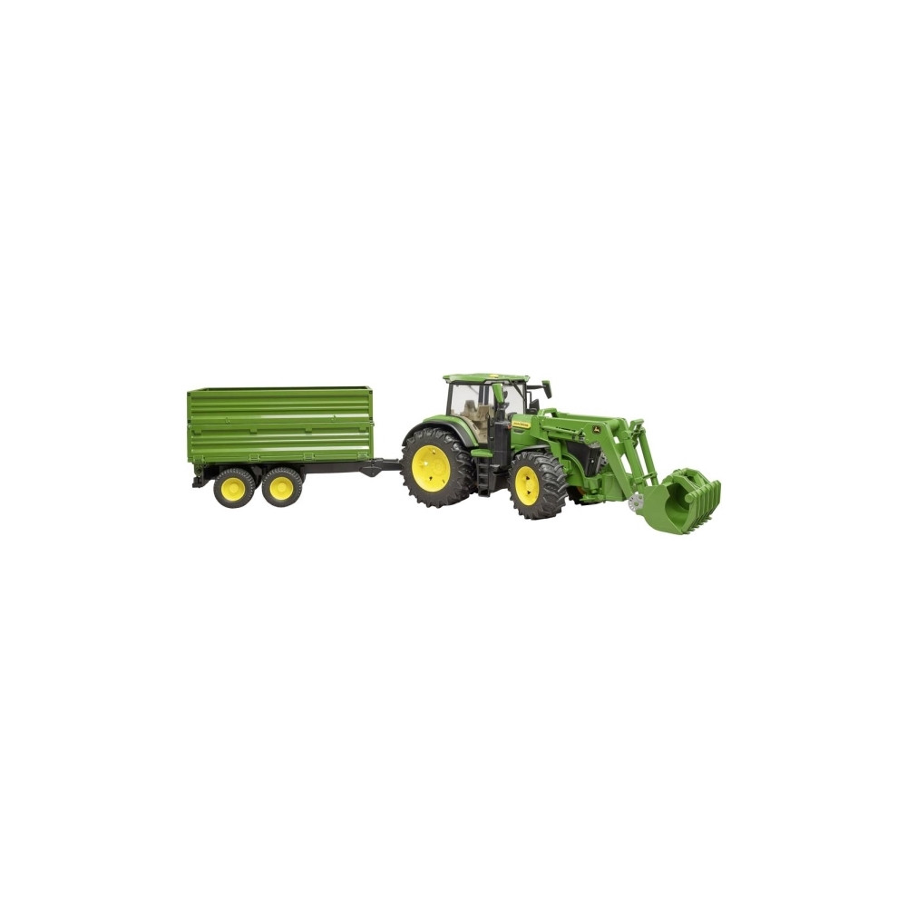 Produktbild för Bruder John Deere 7R 350 tractor with frontloader and tippin...