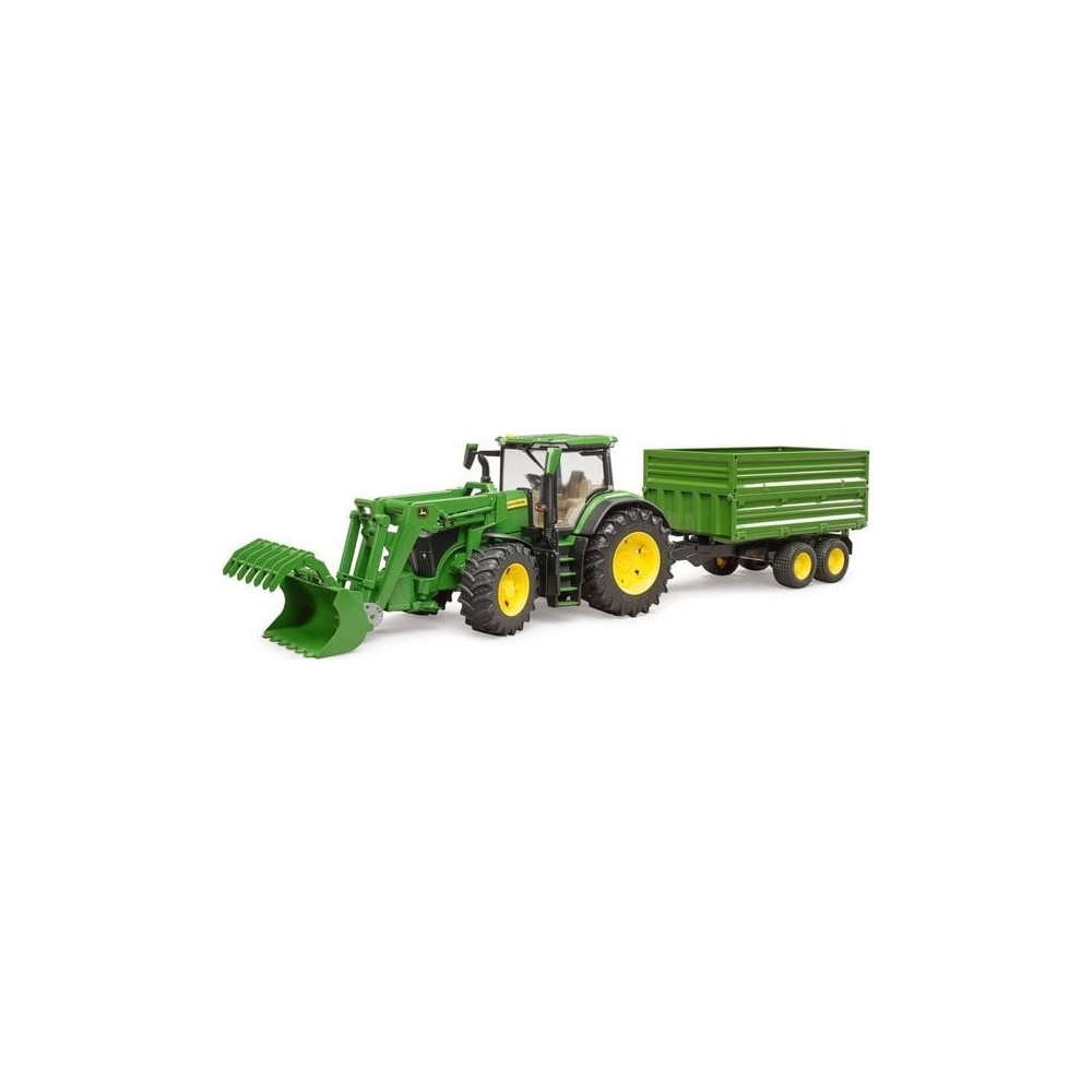 Produktbild för Bruder John Deere 7R 350 tractor with frontloader and tippin...