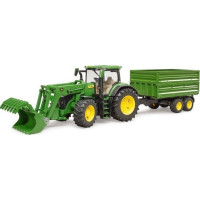 Produktbild för Bruder John Deere 7R 350 tractor with frontloader and tippin...
