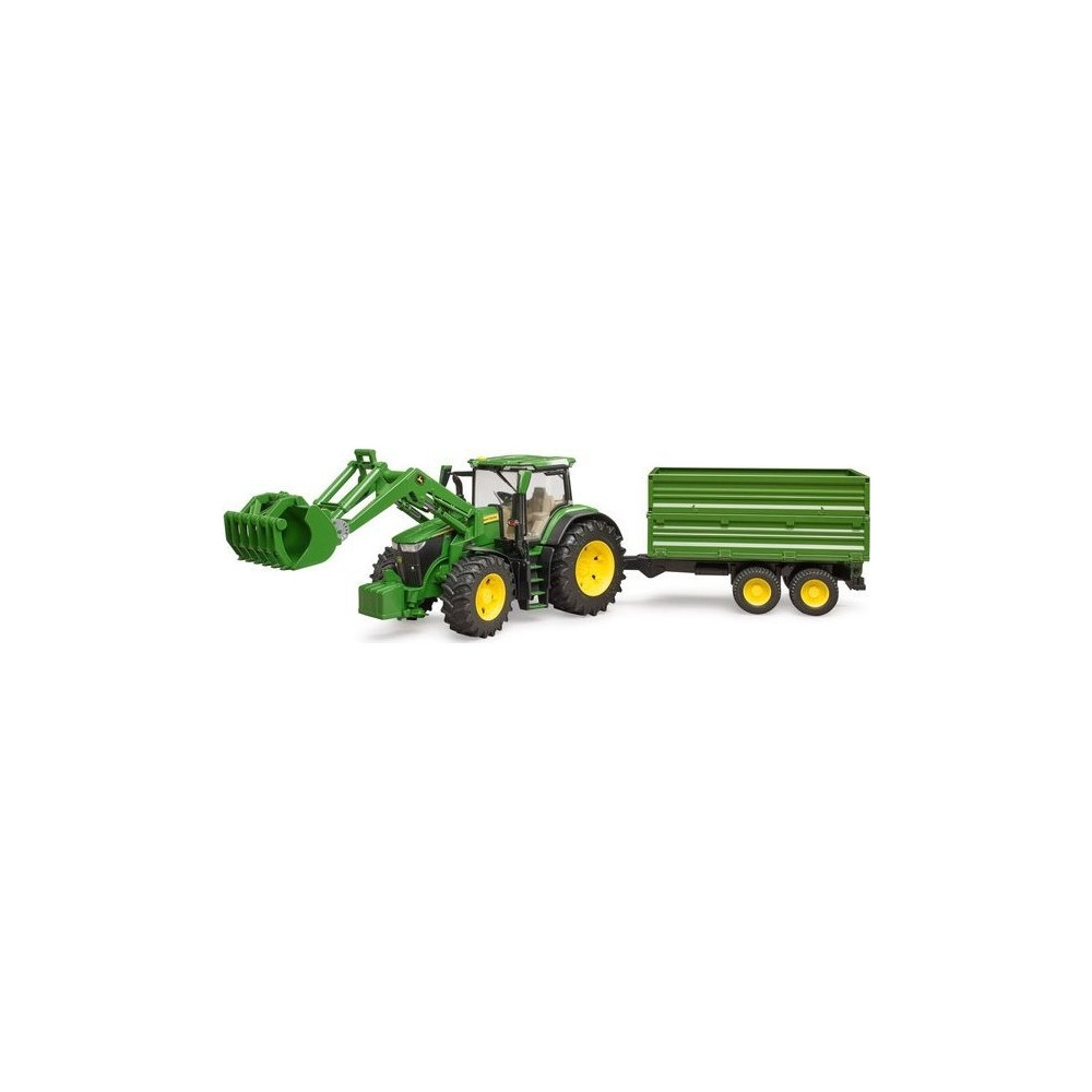 Produktbild för Bruder John Deere 7R 350 tractor with frontloader and tippin...