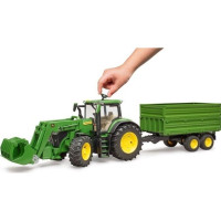 Produktbild för Bruder John Deere 7R 350 tractor with frontloader and tippin...