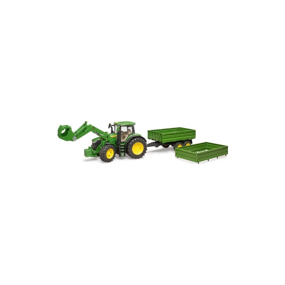 Produktbild för Bruder John Deere 7R 350 tractor with frontloader and tippin...