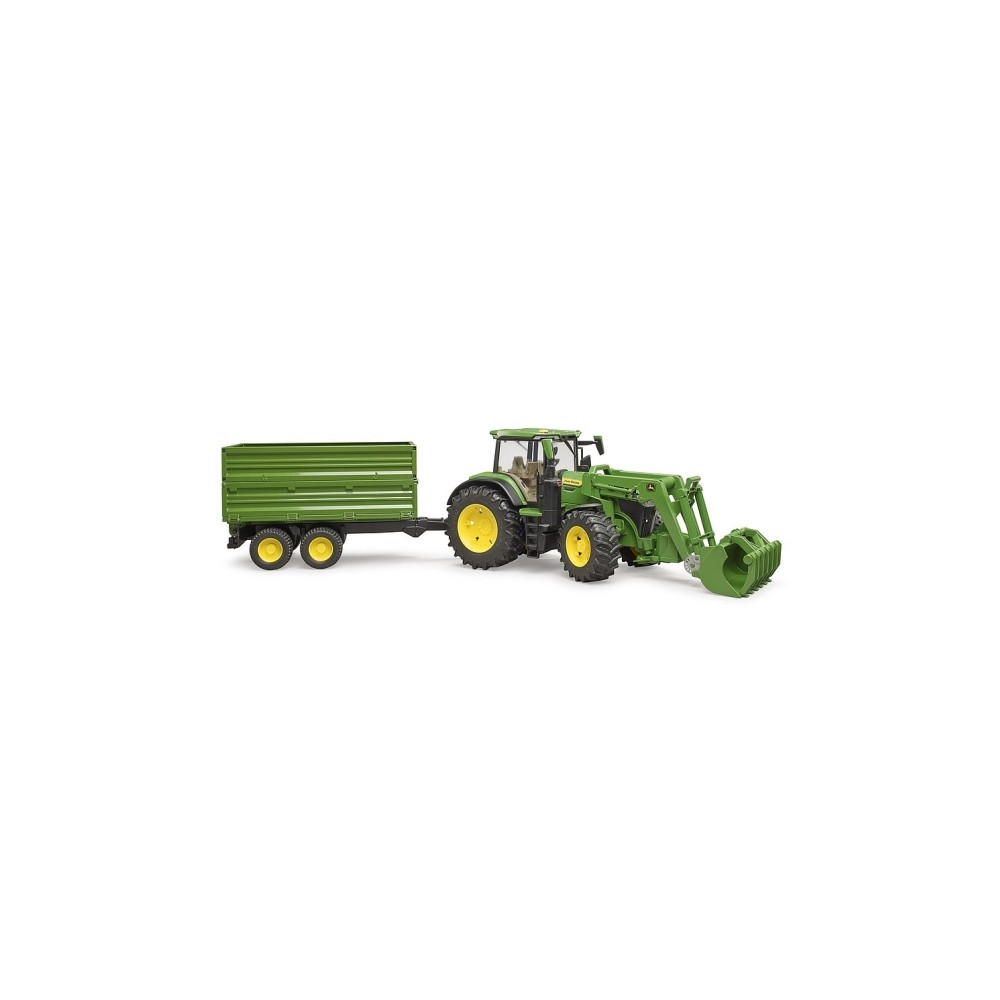 Produktbild för Bruder John Deere 7R 350 tractor with frontloader and tippin...