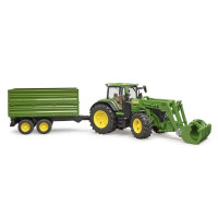 Produktbild för Bruder John Deere 7R 350 tractor with frontloader and tippin...