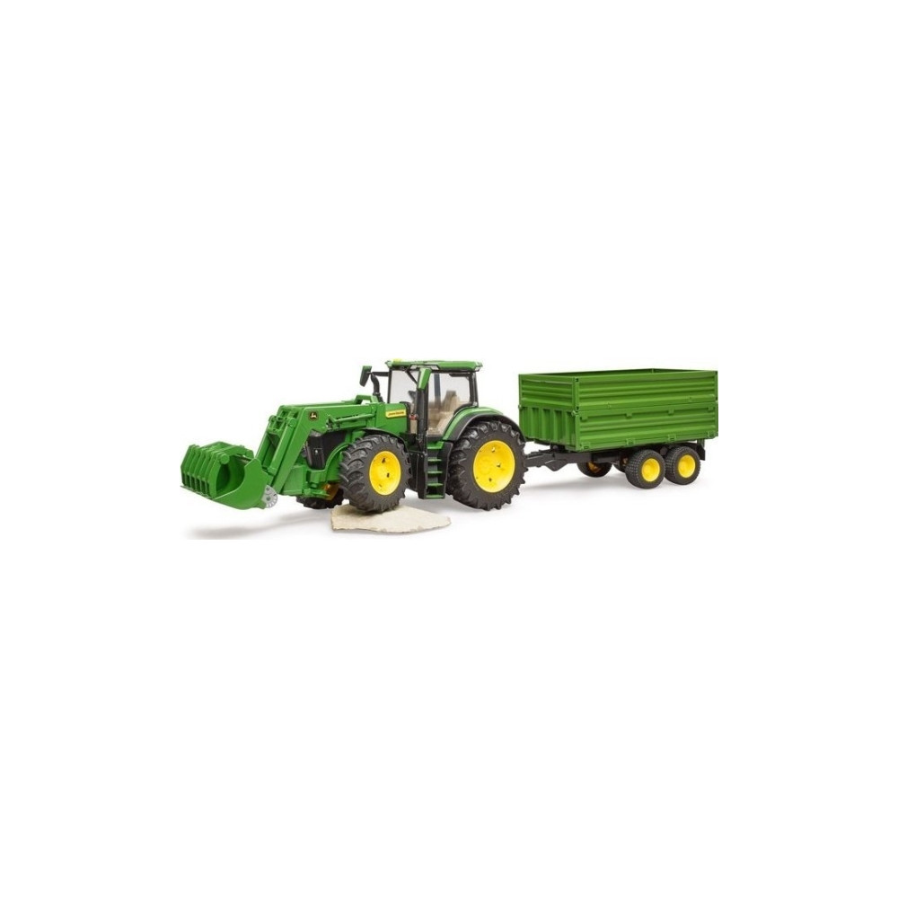 Produktbild för Bruder John Deere 7R 350 tractor with frontloader and tippin...