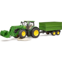 Produktbild för Bruder John Deere 7R 350 tractor with frontloader and tippin...