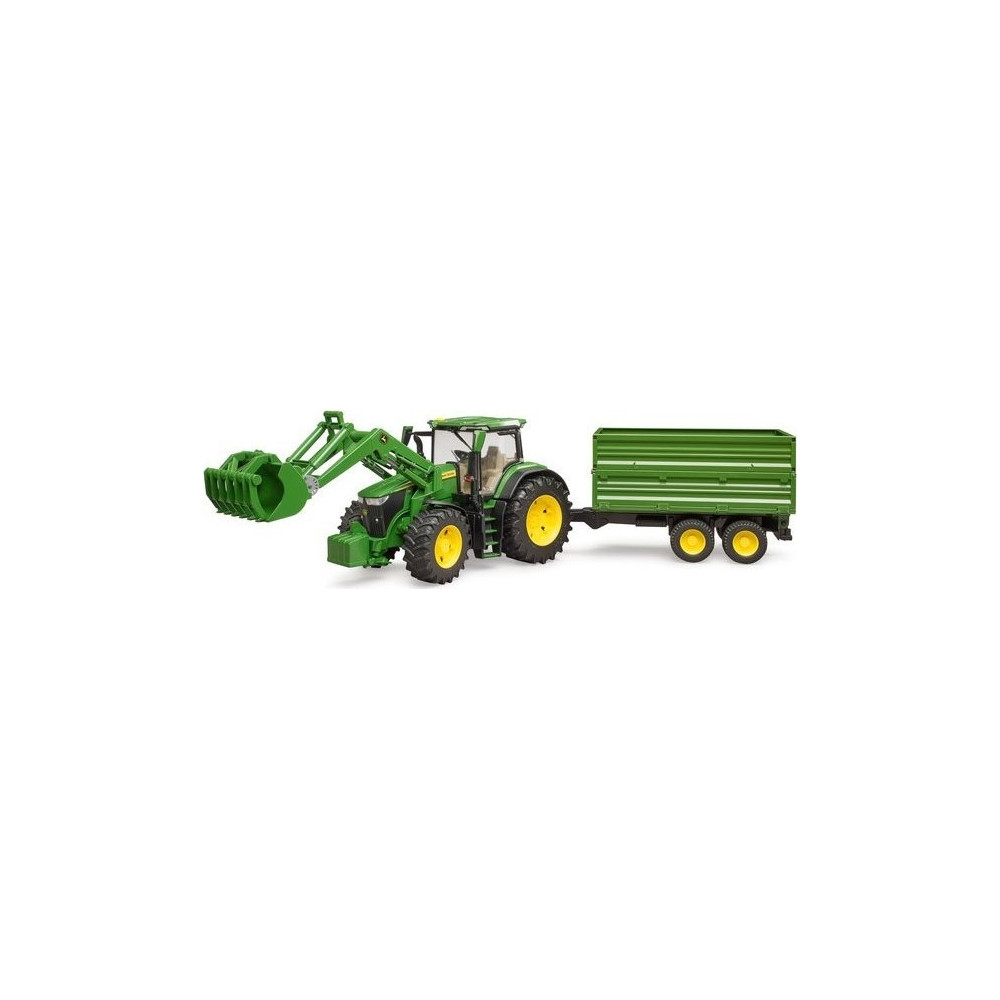Produktbild för Bruder John Deere 7R 350 tractor with frontloader and tippin...