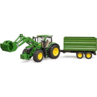 Produktbild för Bruder John Deere 7R 350 tractor with frontloader and tippin...