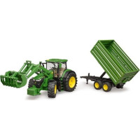 Produktbild för Bruder John Deere 7R 350 tractor with frontloader and tippin...