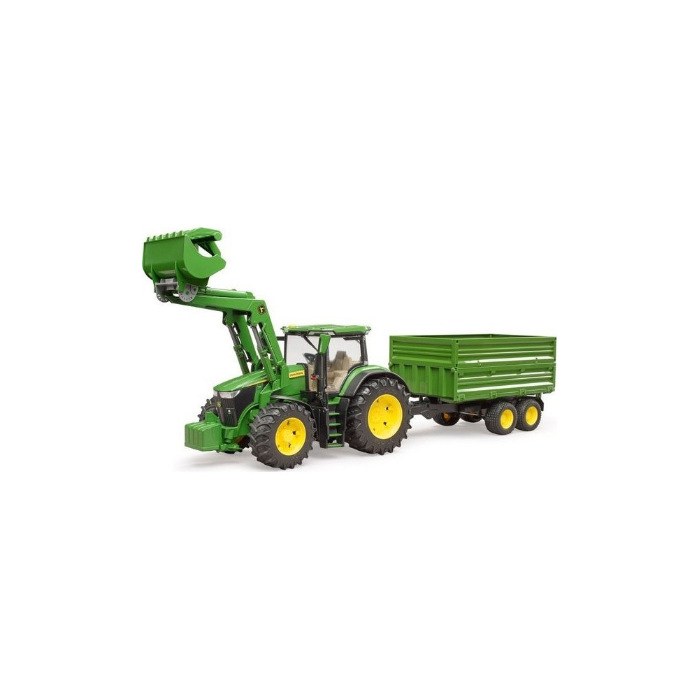 Produktbild för Bruder John Deere 7R 350 tractor with frontloader and tippin...