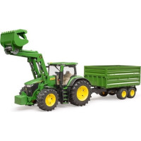Produktbild för Bruder John Deere 7R 350 tractor with frontloader and tippin...