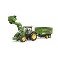 Produktbild för Bruder John Deere 7R 350 tractor with frontloader and tippin...