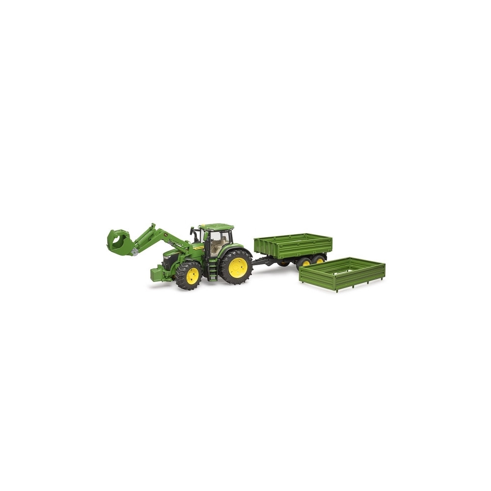 Produktbild för Bruder John Deere 7R 350 tractor with frontloader and tippin...