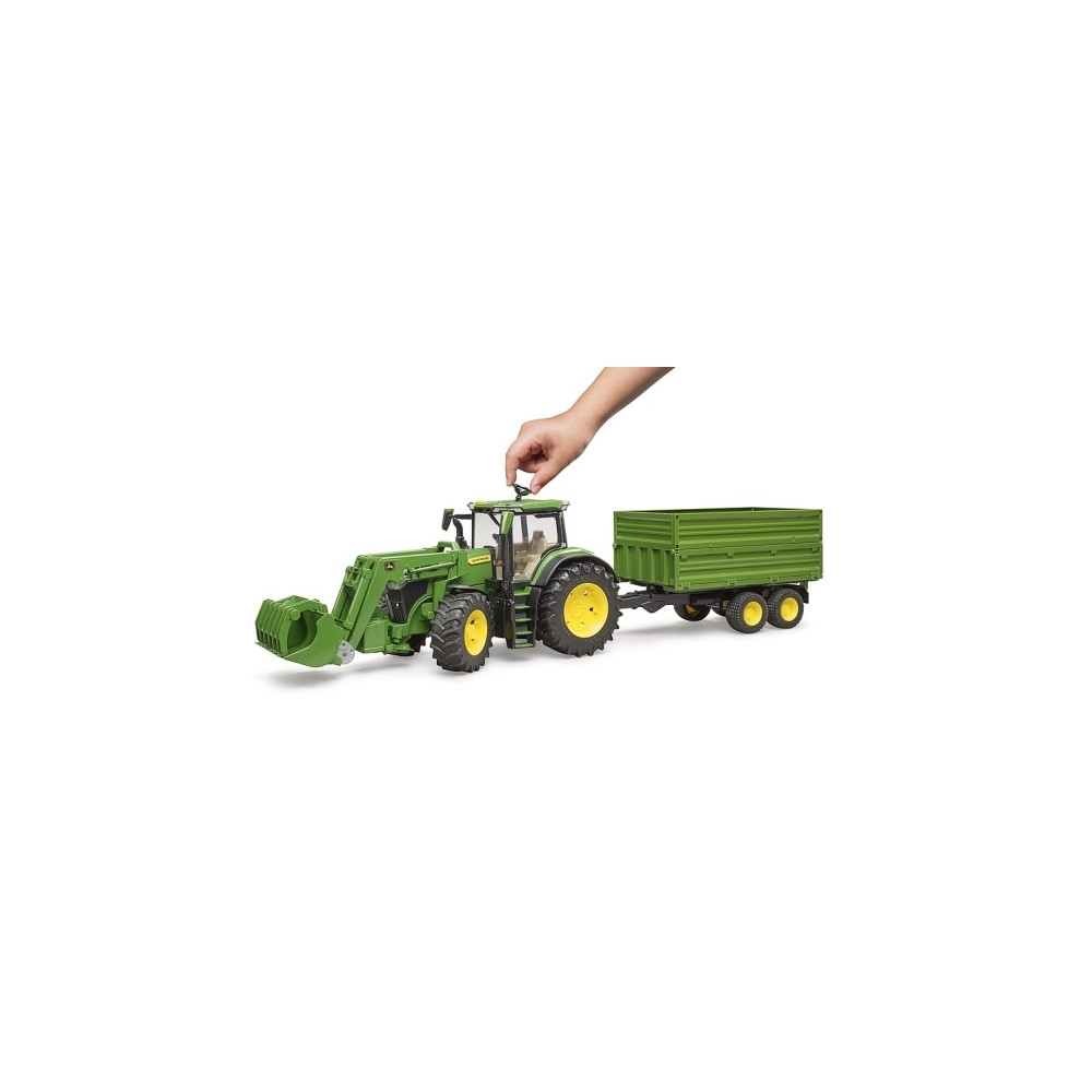 Produktbild för Bruder John Deere 7R 350 tractor with frontloader and tippin...