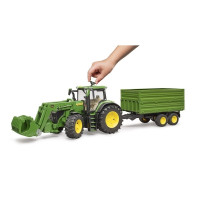 Produktbild för Bruder John Deere 7R 350 tractor with frontloader and tippin...