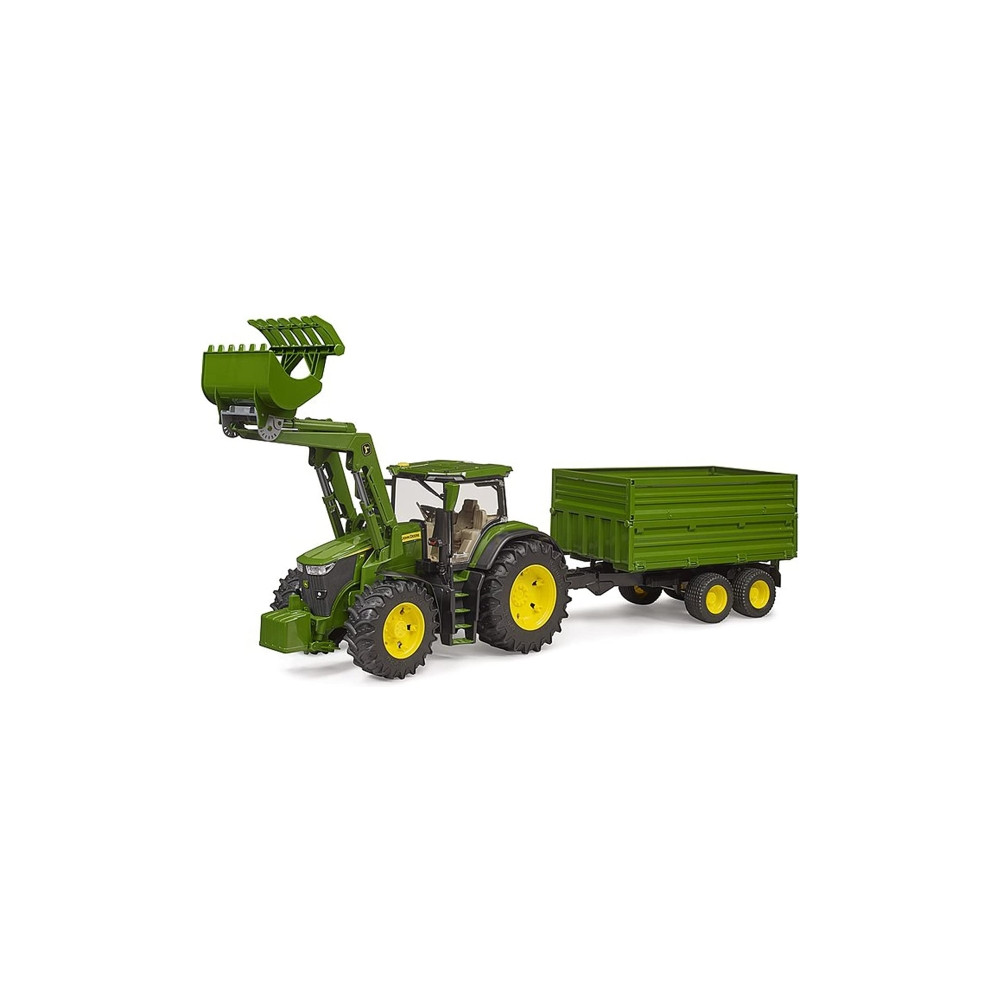 Produktbild för Bruder John Deere 7R 350 tractor with frontloader and tippin...